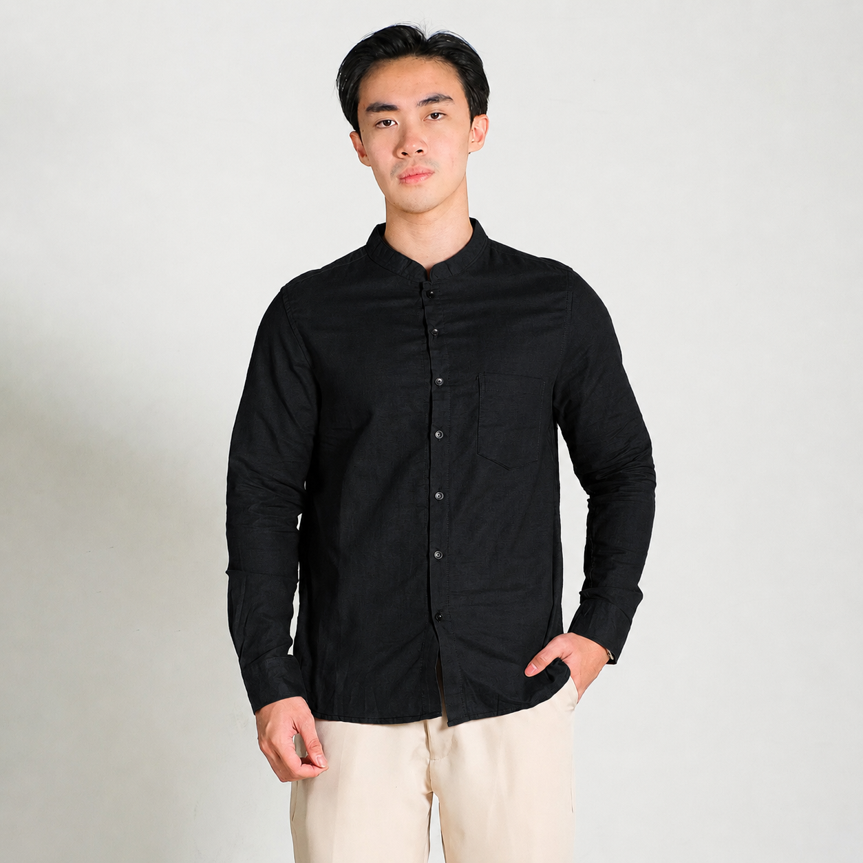 Kareem Basic Long Sleeve Shanghai Shirt