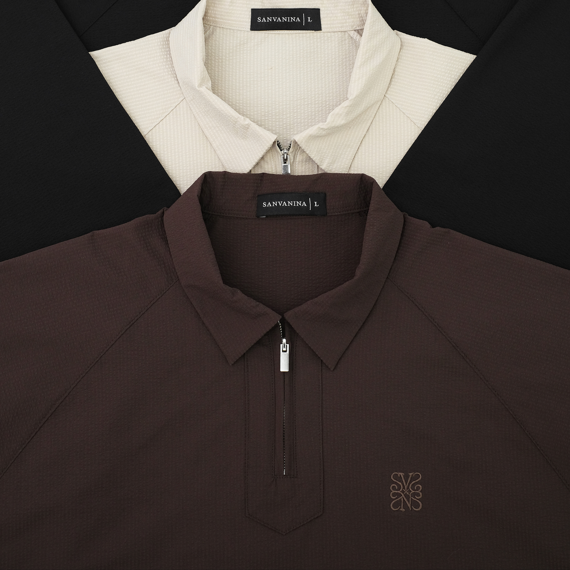 Omnia Oversized Zipper Polo