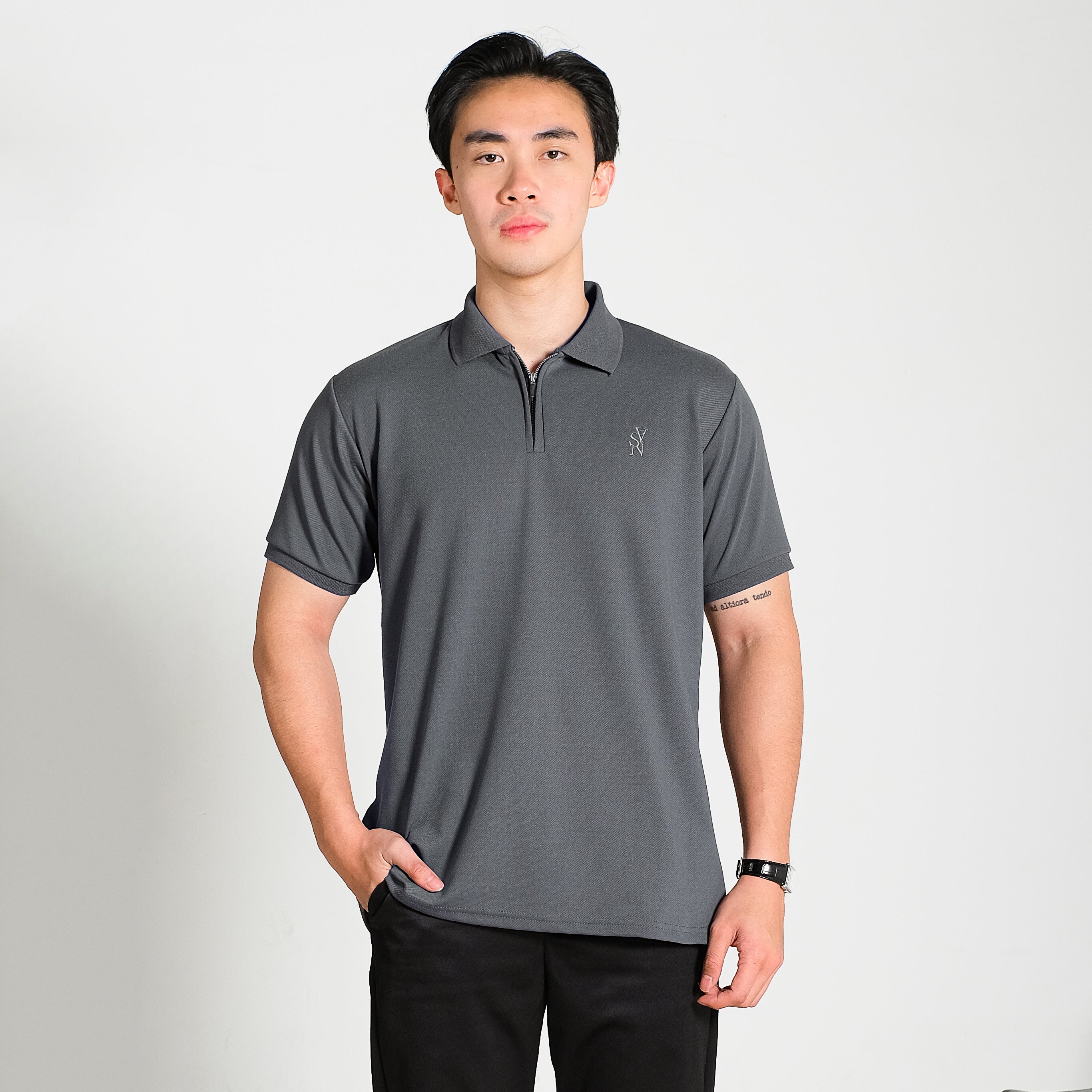 Milan Half Zip Polo Shirt