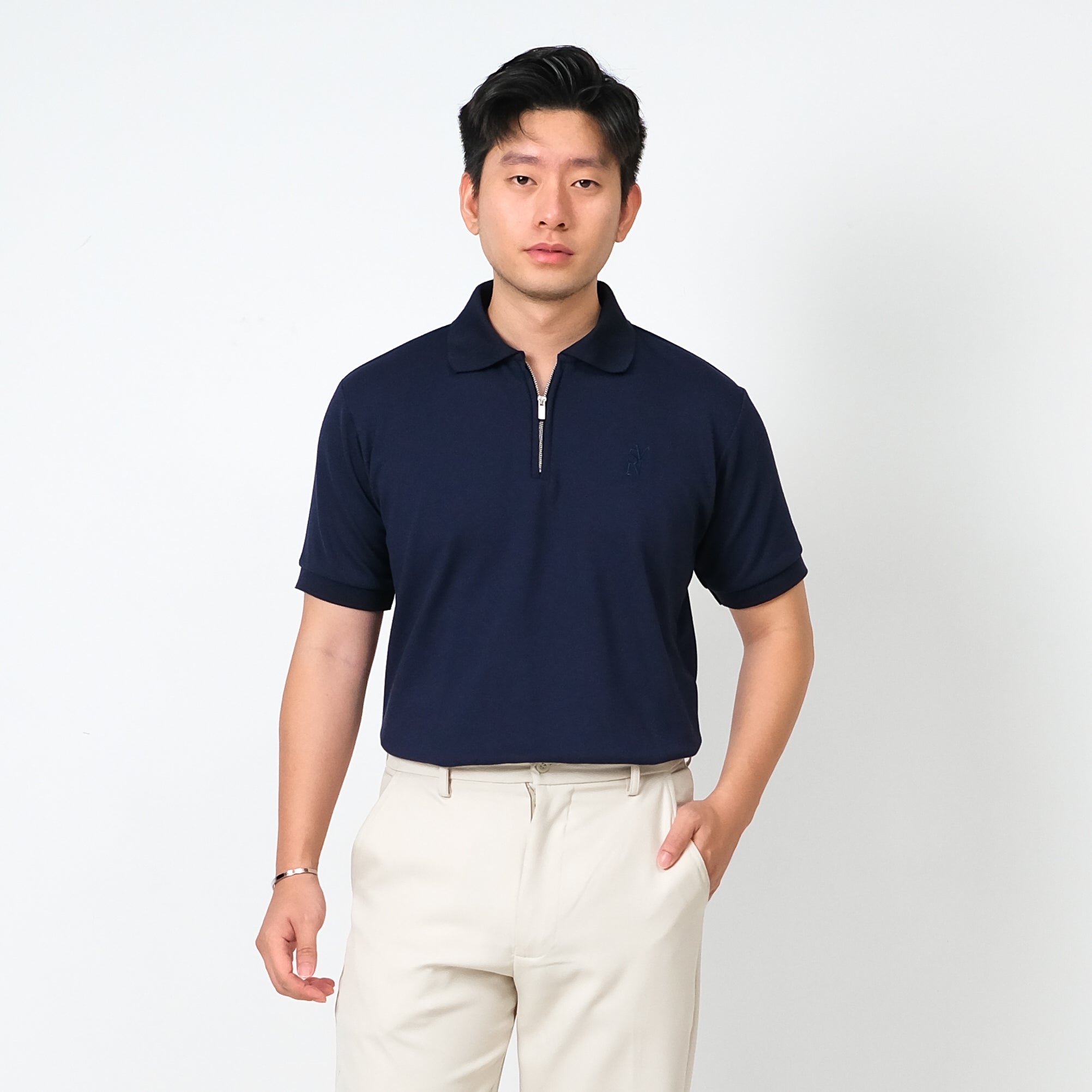 Milan Half Zip Polo Shirt