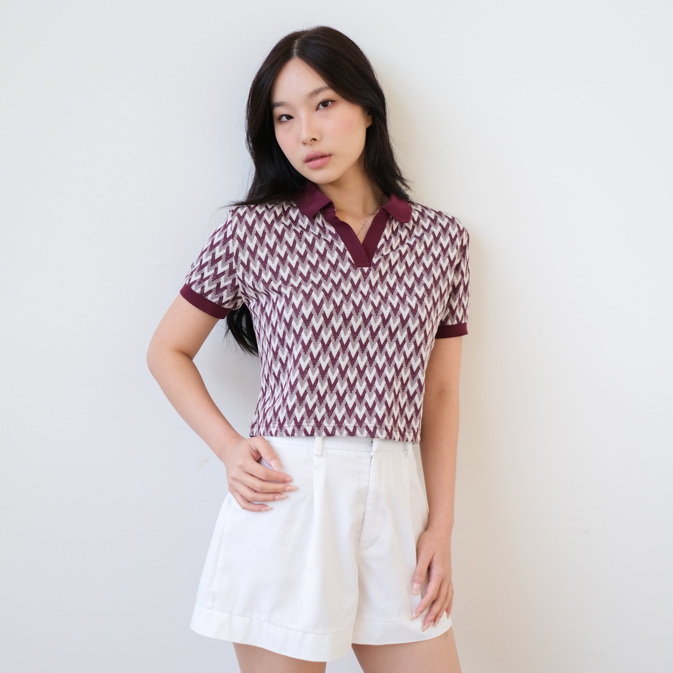 Roma Pattern Knit Polo