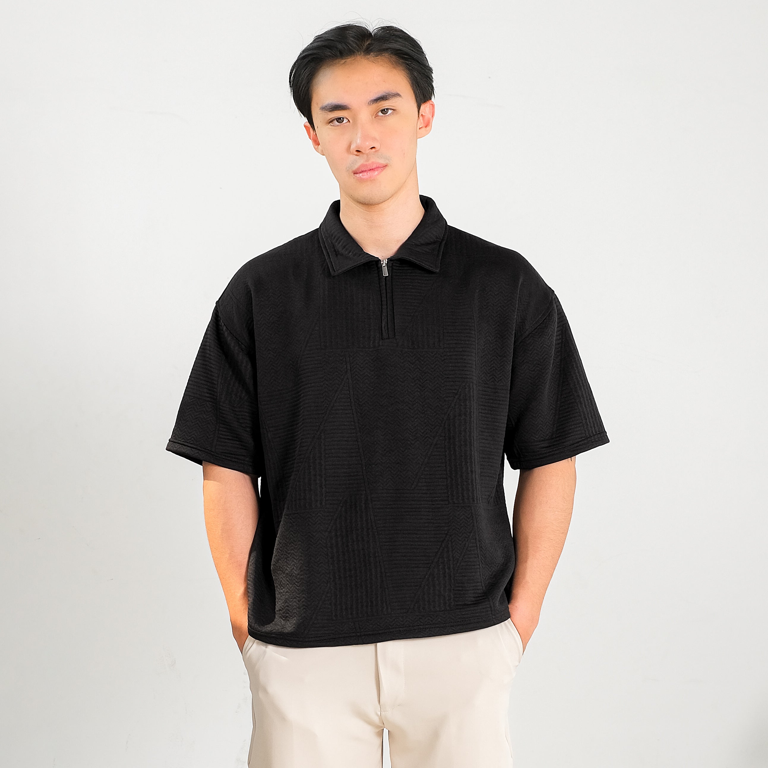 Zuma Zipper Boxy Polo Shirt