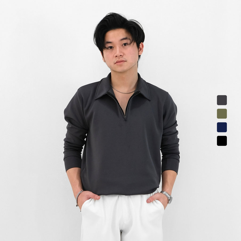 Cuba Upper Zip Long Polo Shirt
