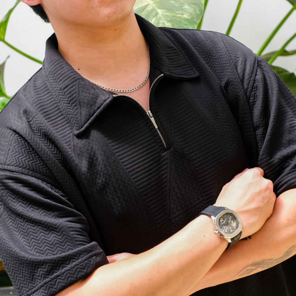 Zuma Zipper Boxy Polo Shirt