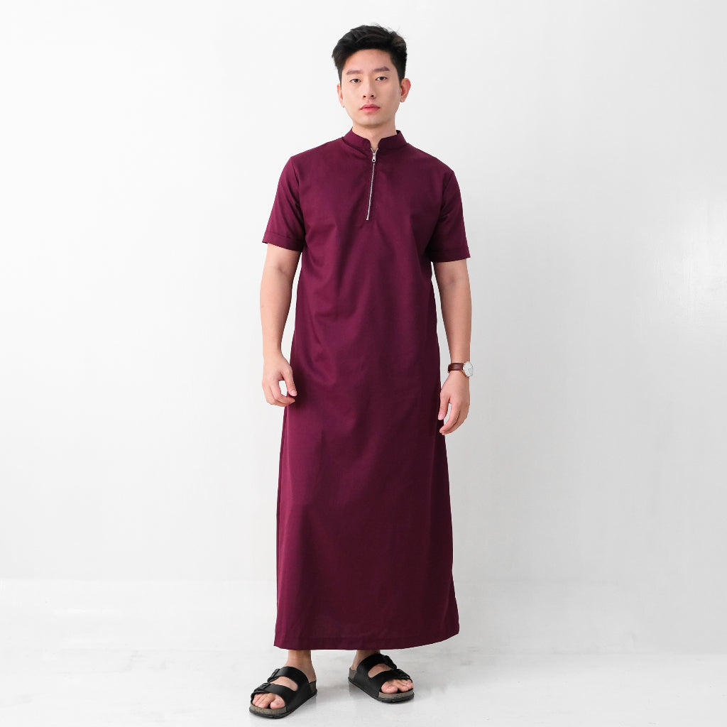 Azzam Short Sleeve Zip Thobe