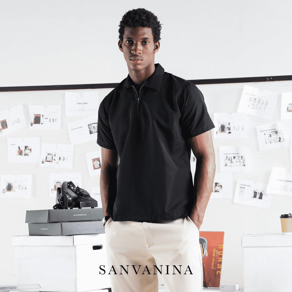 Essential Zip Short Sleeve Shirt