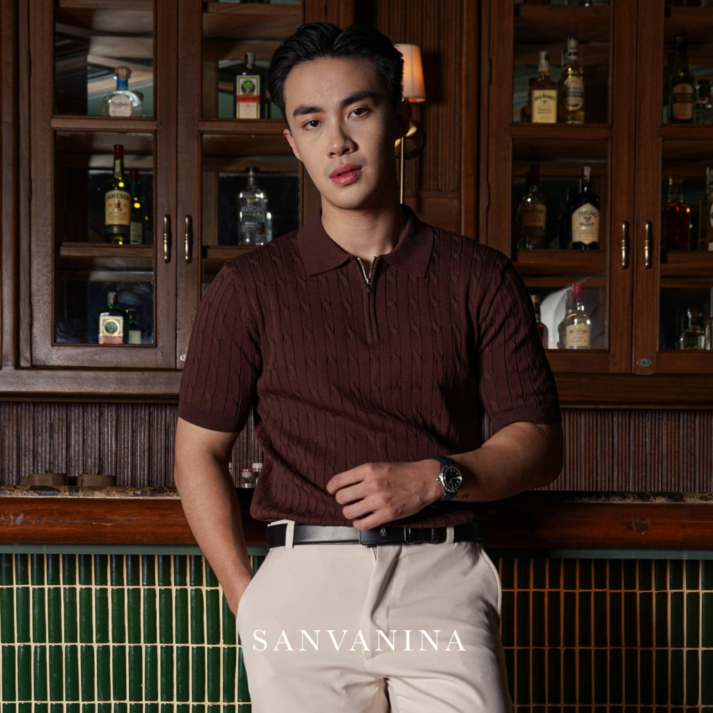 CableFord Zipper Polo Shirt