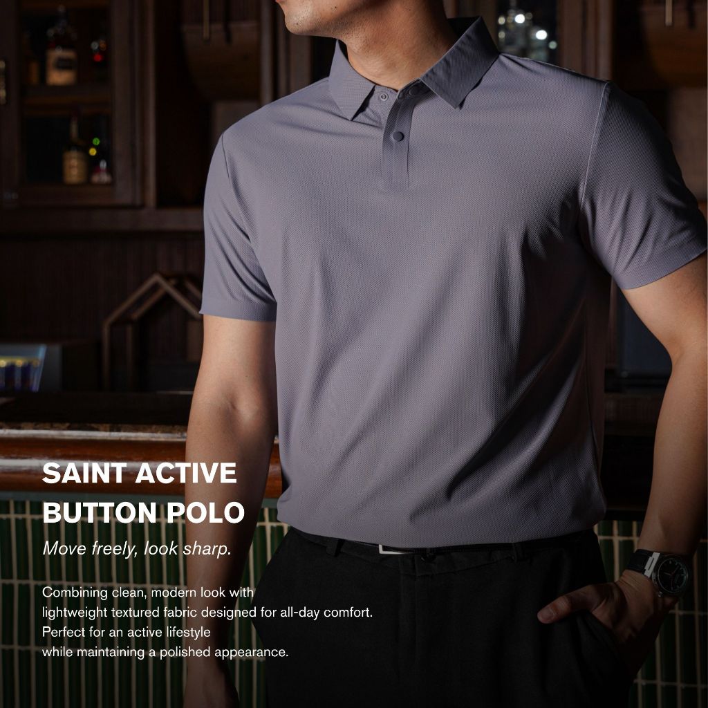 Saint Active Button Polo Shirt